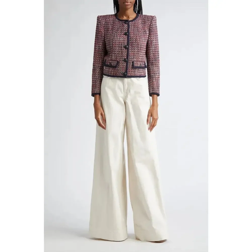 VERONICA BEARD Ceres Metallic Cotton Blend Tweed Jacket - Picture 6 of 11